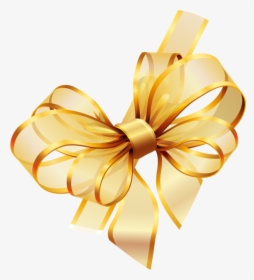 Ribbon Gold Free Png Hq - Transparent Background Gold Ribbon, Png Download, Transparent PNG
