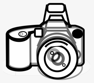 Camera - Clipart - Black - And - White - Camera Photo Black And White Tattoo, HD Png Download, Transparent PNG