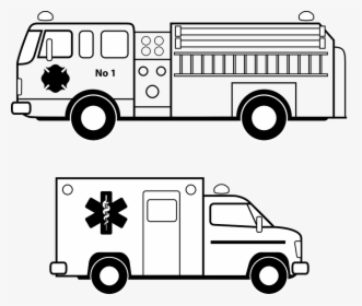 Ambulancia, De Emergencia, Fuego, Camión - Drawing Of An Ambulance, HD Png Download, Transparent PNG