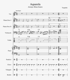 Aquarela Toquinho Piano Sheet, HD Png Download, Transparent PNG