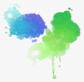 #aesthetic #blue #green #colors #tinta #aquarela - Aesthetic Splashes Of Paint, HD Png Download, Transparent PNG