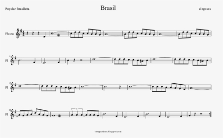 Aquarela Do Brasil Score Pdf - Brazil Partitura, HD Png Download, Transparent PNG