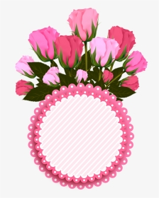 Flowers, Roses, Pink, Bouquet, Heart, Icon - Transparent Background Icon Pink Rose, HD Png Download, Transparent PNG