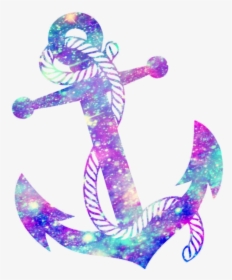 #ancla #anchor #galaxy #galaxia - Colorful Anchor, HD Png Download, Transparent PNG