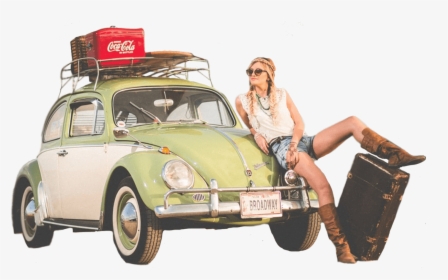 Niña En El Coche Retro - Travel Vintage Car Free, HD Png Download, Transparent PNG