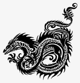 Dragon Silhouette Black - Chinese Dragons, HD Png Download, Transparent PNG