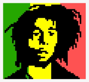 Minecraft Pixel Art Bob Marley, HD Png Download, Transparent PNG
