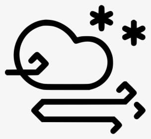 Storm Fall Wind Comments - Weather Symbol For Daytime Snow, HD Png Download, Transparent PNG