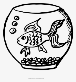 Fish Bowl Coloring Page - Illustration, HD Png Download, Transparent PNG