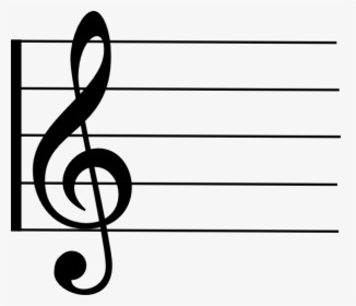 Music Staff Clip Art Musical Staff Clipart Clipart - Treble Clef On Stave, HD Png Download, Transparent PNG