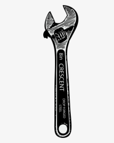 Adjustable Crescent Wrench Clip Arts - Wrench Clipart, HD Png Download, Transparent PNG