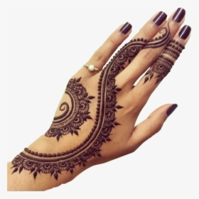 #hand #henna #nails #ring #aesthetic #hennaaesthetic - Women's Mehndi, HD Png Download, Transparent PNG