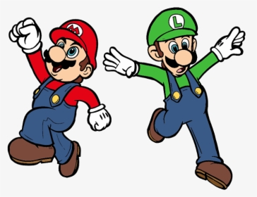 Mario Super Bros Clip Art Cartoon Transparent Png - Mario And Luigi Drawing, Png Download, Transparent PNG