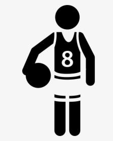 Basketball Player With The Ball - Iconos De Deportes Png, Transparent Png, Transparent PNG