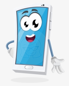 Transparent Smartphone Cartoon Phone, HD Png Download, Transparent PNG