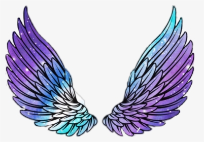 Wings Angel Angelwings Space Galaxy Stars Star Wing - Galaxy Wings Png, Transparent Png, Transparent PNG