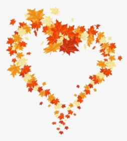 Fall Leaves Heart Clip Art, HD Png Download, Transparent PNG