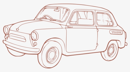 Vector Auto Old Time Huge Freebie Download For Powerpoint - Car Contour For Drawing, HD Png Download, Transparent PNG