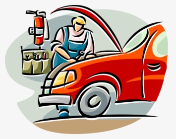 Vector Illustration Of Automotive Service Technician - Car Mechanic Clipart, HD Png Download, Transparent PNG