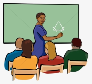 Classroom African American Teacher Clipart In Color - High School Class Clipart, HD Png Download, Transparent PNG
