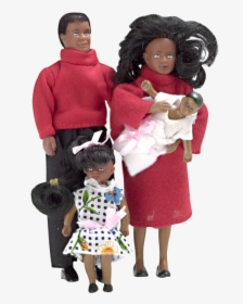 1 Inch Scale African American Modern Dollhouse Family - African American Family And Pet, HD Png Download, Transparent PNG