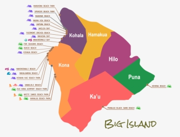 Hawaii Beach Map, HD Png Download, Transparent PNG