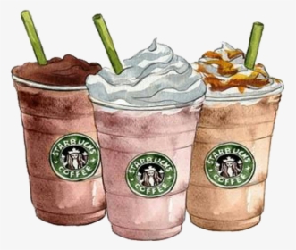 Coffee Frappuccino Ice Starbucks Drawing Cream Clipart - Starbucks Drawing Png, Transparent Png, Transparent PNG