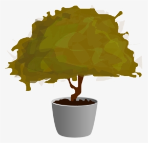 Tree In A Pot Clipart, HD Png Download, Transparent PNG