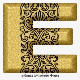 Alfabeto Glitter Dourado Com Ornamentos Png, Glitter - Transparent Png Alfabeto Glitter Dourado Png, Png Download, Transparent PNG