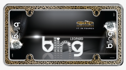 Black And Yellow Bling License Plate Frames, HD Png Download, Transparent PNG