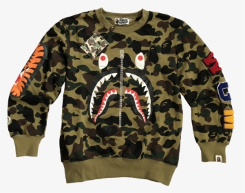 Bape Shark Head Camouflage Sweatshirt, HD Png Download, Transparent PNG