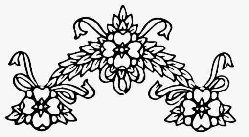 Free Wreath Vector Png - Flower Clip Art Black And White Page Border, Transparent Png, Transparent PNG