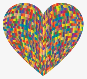 3d Prismatic Grid Heart - Balloon, HD Png Download, Transparent PNG