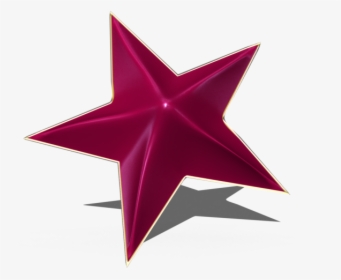Star 3d Magenta Golden Frame Glossy - Kktc Flag, HD Png Download, Transparent PNG