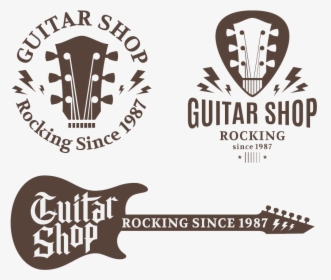Music Logo Png Image - Vector Guitar Shop Logo Free, Transparent Png, Transparent PNG