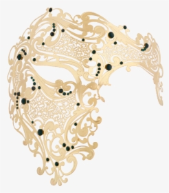 Gold Series Signature Phantom Of The Opera Half Face - Opera Mask Png Gold, Transparent Png, Transparent PNG