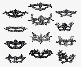 Image Of Lace Mask Prop - Drawing, HD Png Download, Transparent PNG