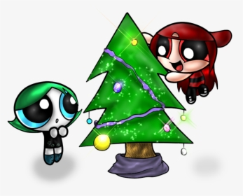 Christmas Tree By *psy-alien9 On Clipart Library - Cartoon, HD Png Download, Transparent PNG
