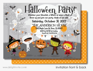 Halloween Party Invitations For Kids, HD Png Download, Transparent PNG
