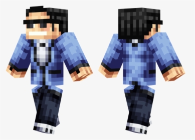Minecraft Korea Skin , Png Download - Minecraft Skin Cool Blue Guy, Transparent Png, Transparent PNG