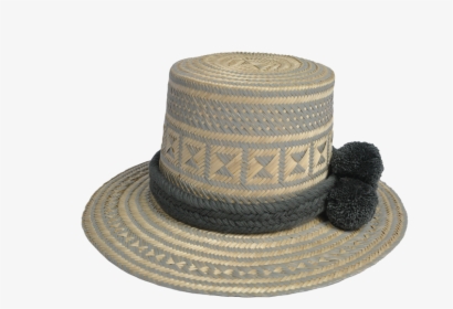 Lazo Straw Hat With Pom Poms Hatband - Cylinder, HD Png Download, Transparent PNG