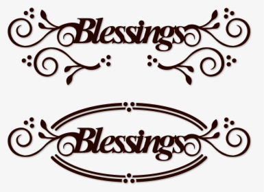 Blessings Word Art , Png Download Clipart , Png Download - Calligraphy, Transparent Png, Transparent PNG
