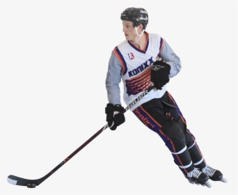 Ice Hockey Player In Full Uniform Skating On The Ice - College Ice Hockey, HD Png Download, Transparent PNG