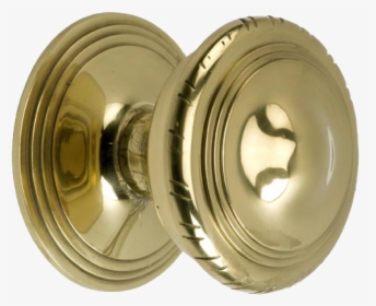 Large Circular Polished Brass Centre Door Knob - Hubcap, HD Png Download, Transparent PNG