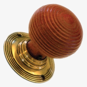 The Swirls On This Round-shaped Wooden Doorknob And - Wooden Door Knob Png, Transparent Png, Transparent PNG