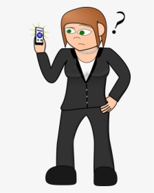 Mobile Phone - Man Confused On Phone Clipart, HD Png Download, Transparent PNG