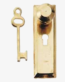 Dollhouse Door Knob & Key Plate With Key - Door Handle, HD Png Download, Transparent PNG