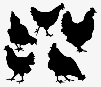 Pecking Chicken Clipart Silhouette, HD Png Download, Transparent PNG