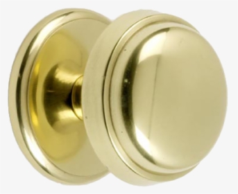 Victorian Polished Brass Edged Centre Door Knob - Brass, HD Png Download, Transparent PNG