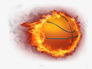 Burning Sports Icon Clipart - Nba Basketball On Fire, HD Png Download, Transparent PNG